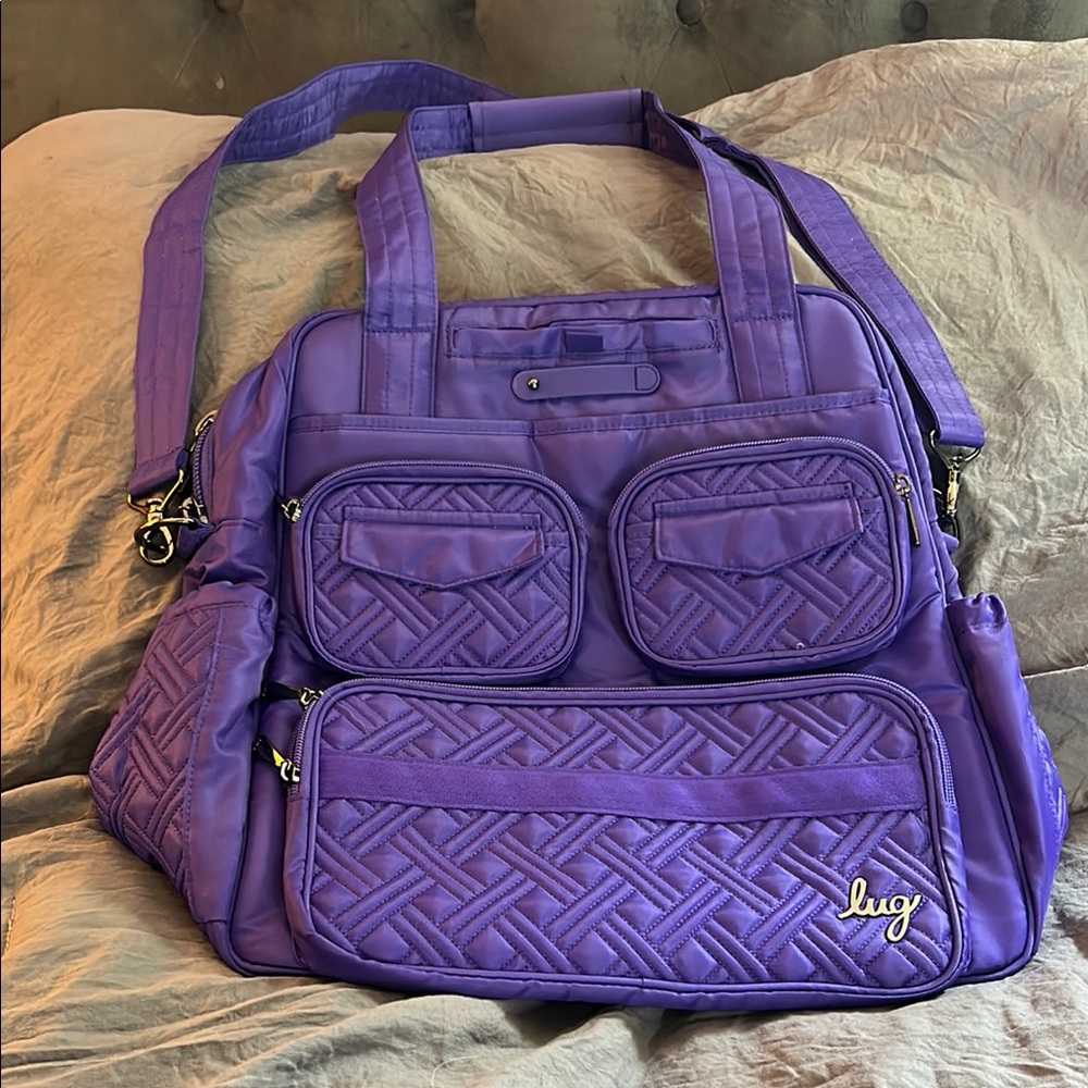 Lug Purple Quilted Baby Bag with Versatile Design